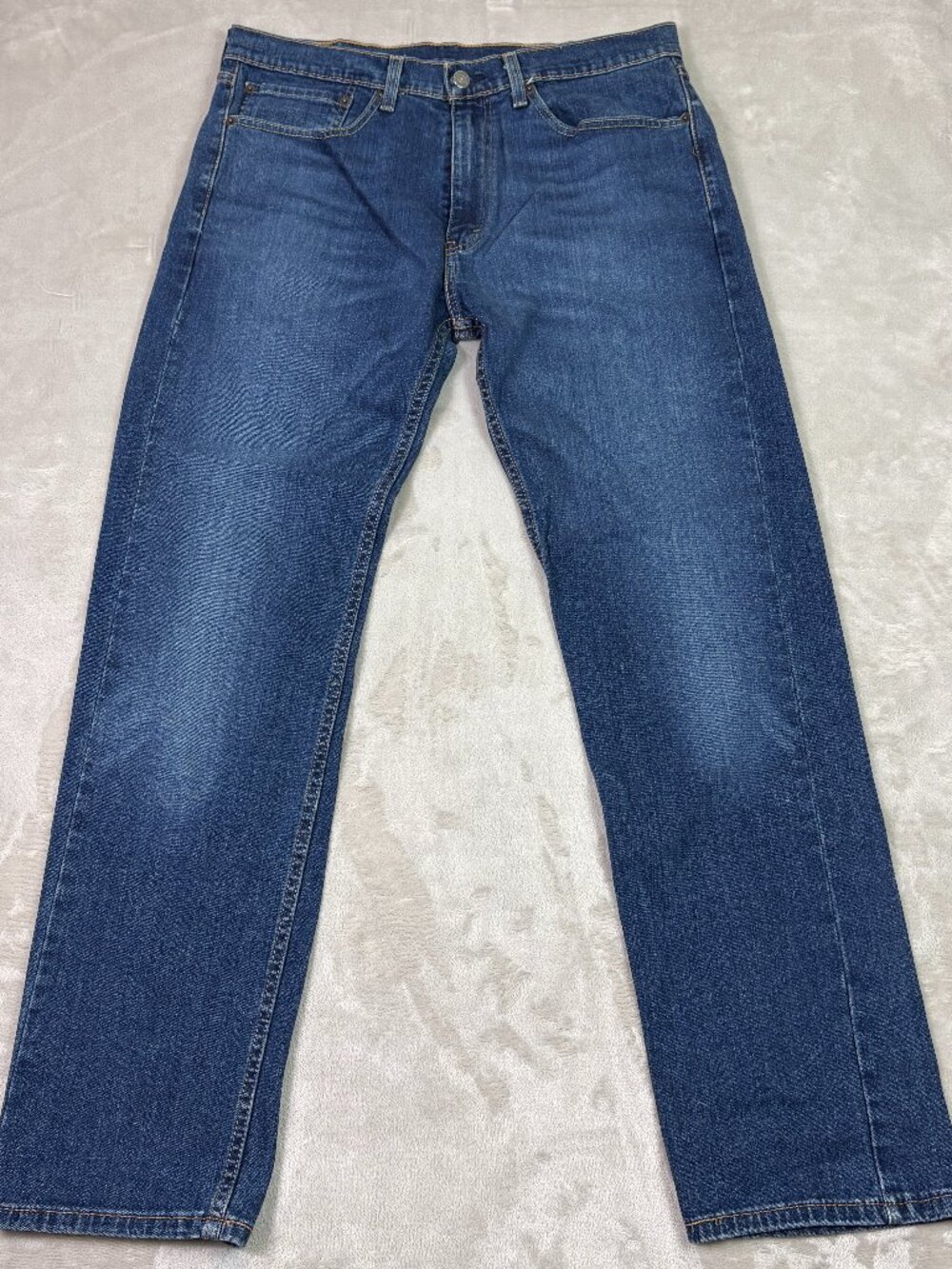 Levis 505 Mens Jeans 34x32 Medium Blue Wash Straight Leg Denim